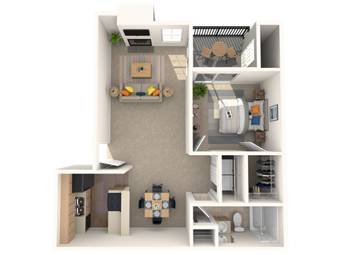 One Bedroom One Bath